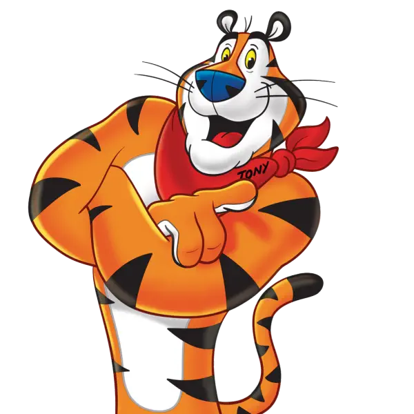 Eksempler på maskot et Tony the Tiger, maskotten til Frosted Flakes.